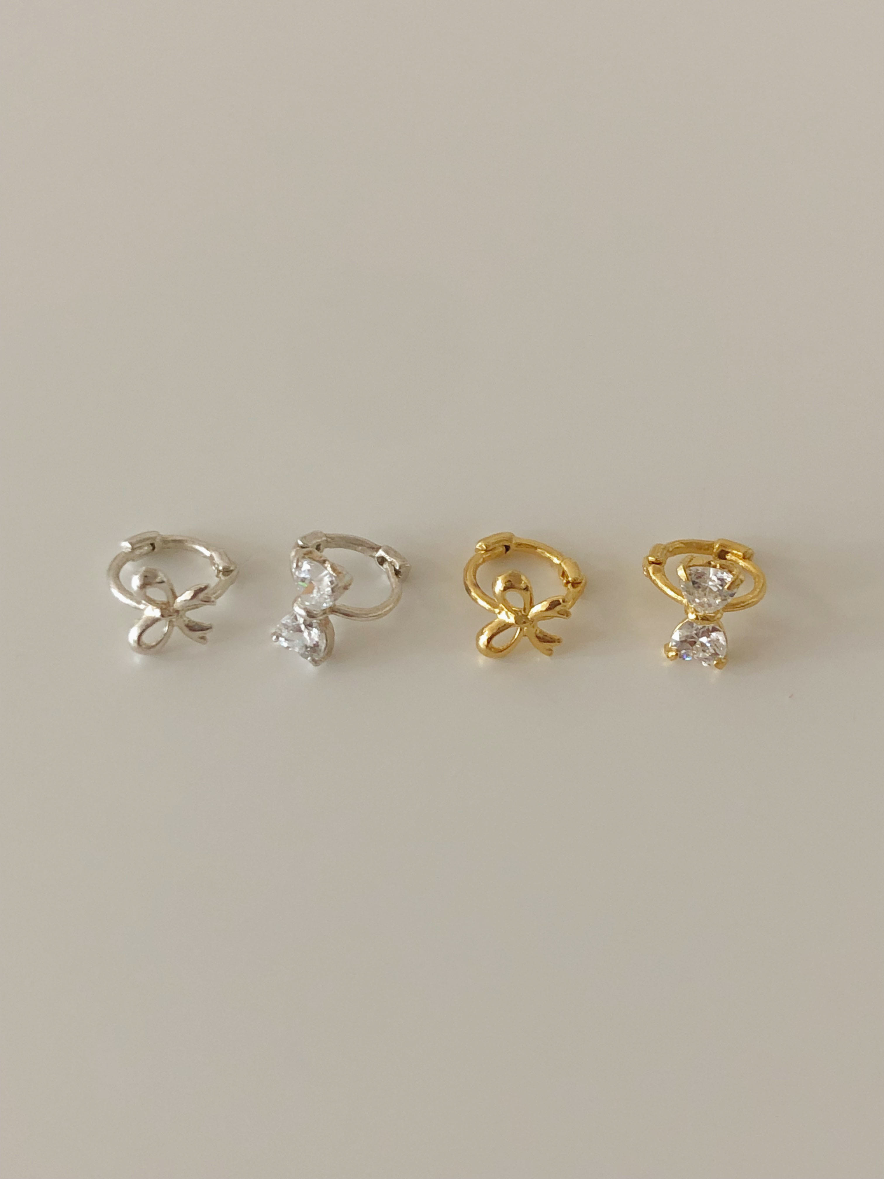 [925 silver] 아이린 원터치 귀걸이 (2 type, 2 color), 낱개