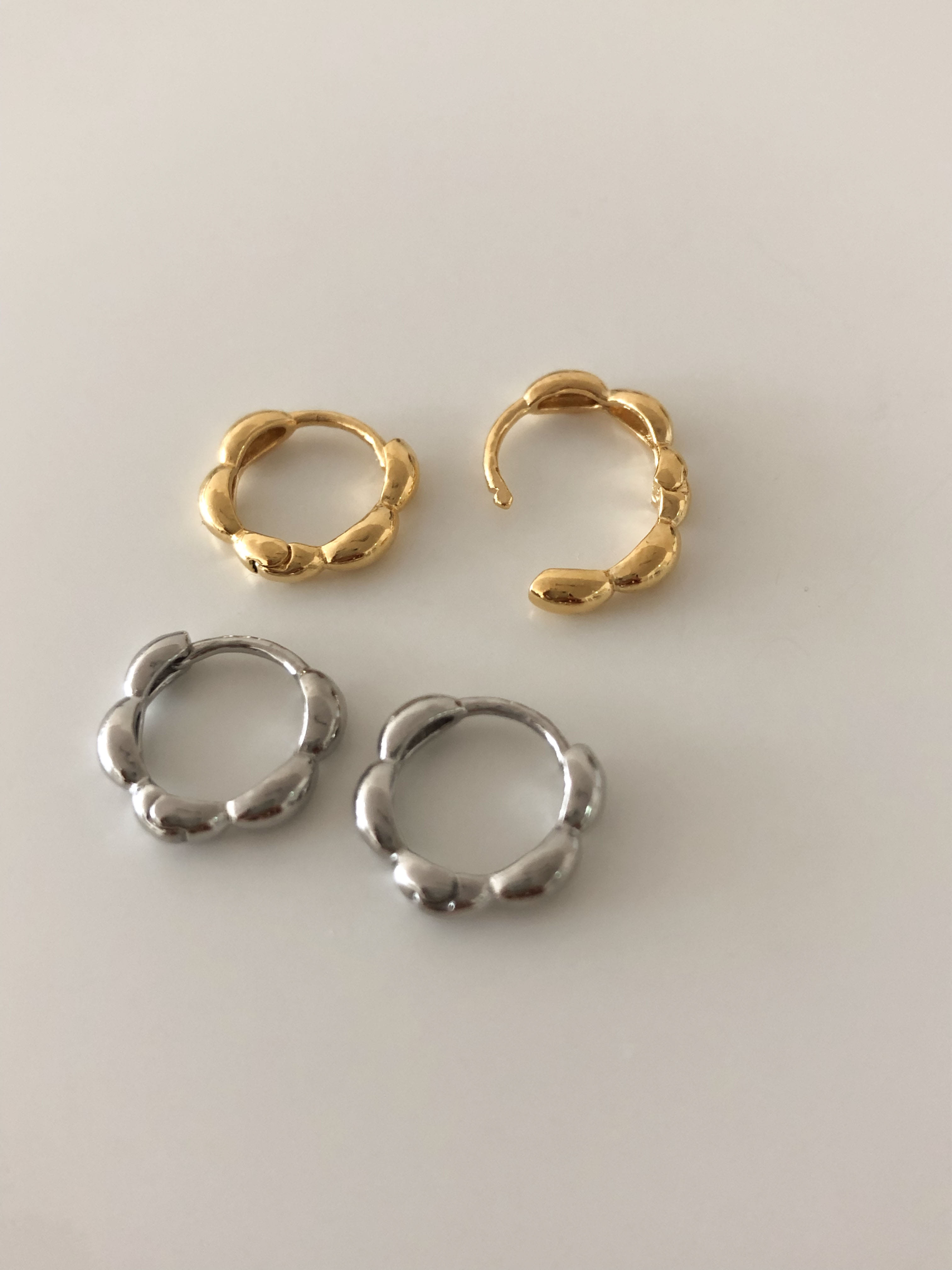 [925 silver] 스위트 원터치 귀걸이 (2 color)